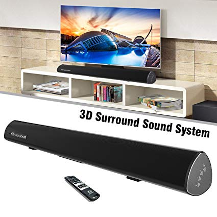 Soundbar, Wohome TV Sound Bar Wireless Bluetooth and Wired Home Theater Speaker System (38